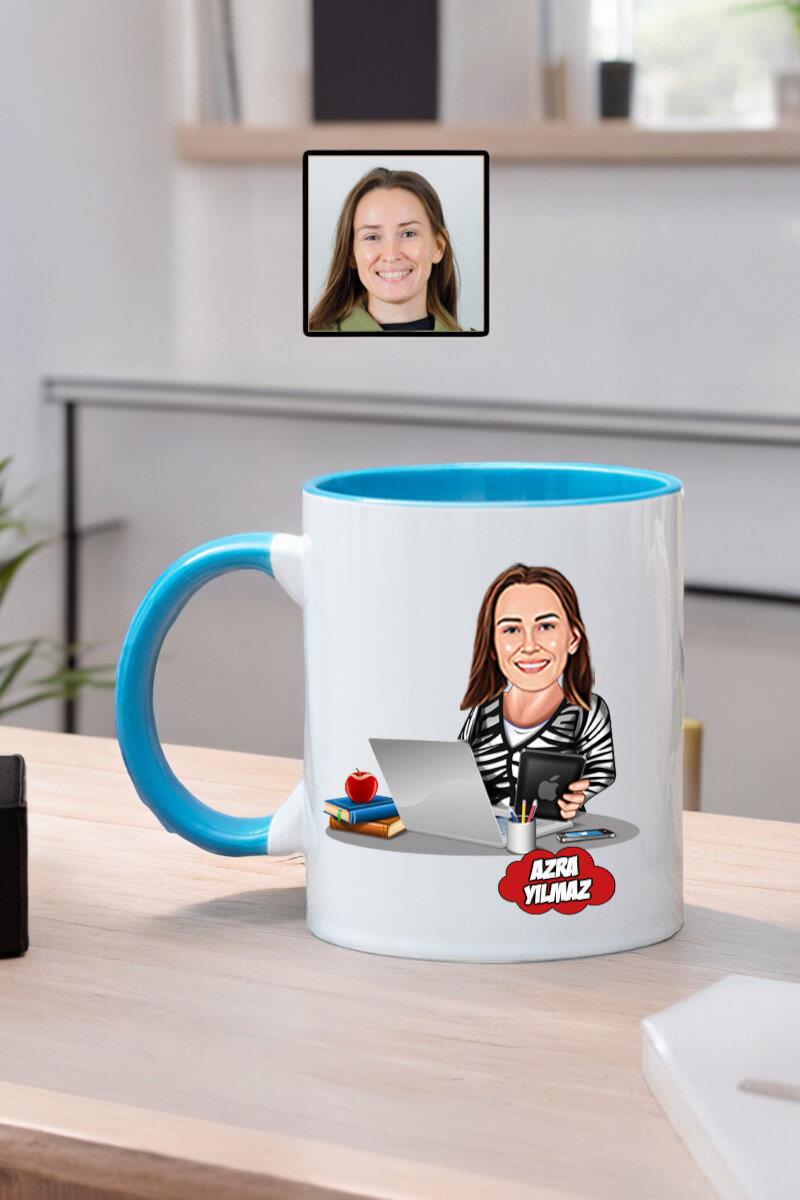 Ofis Hediyesi Kişiye Özel Ofis Karikatürlü Kupa Bardak