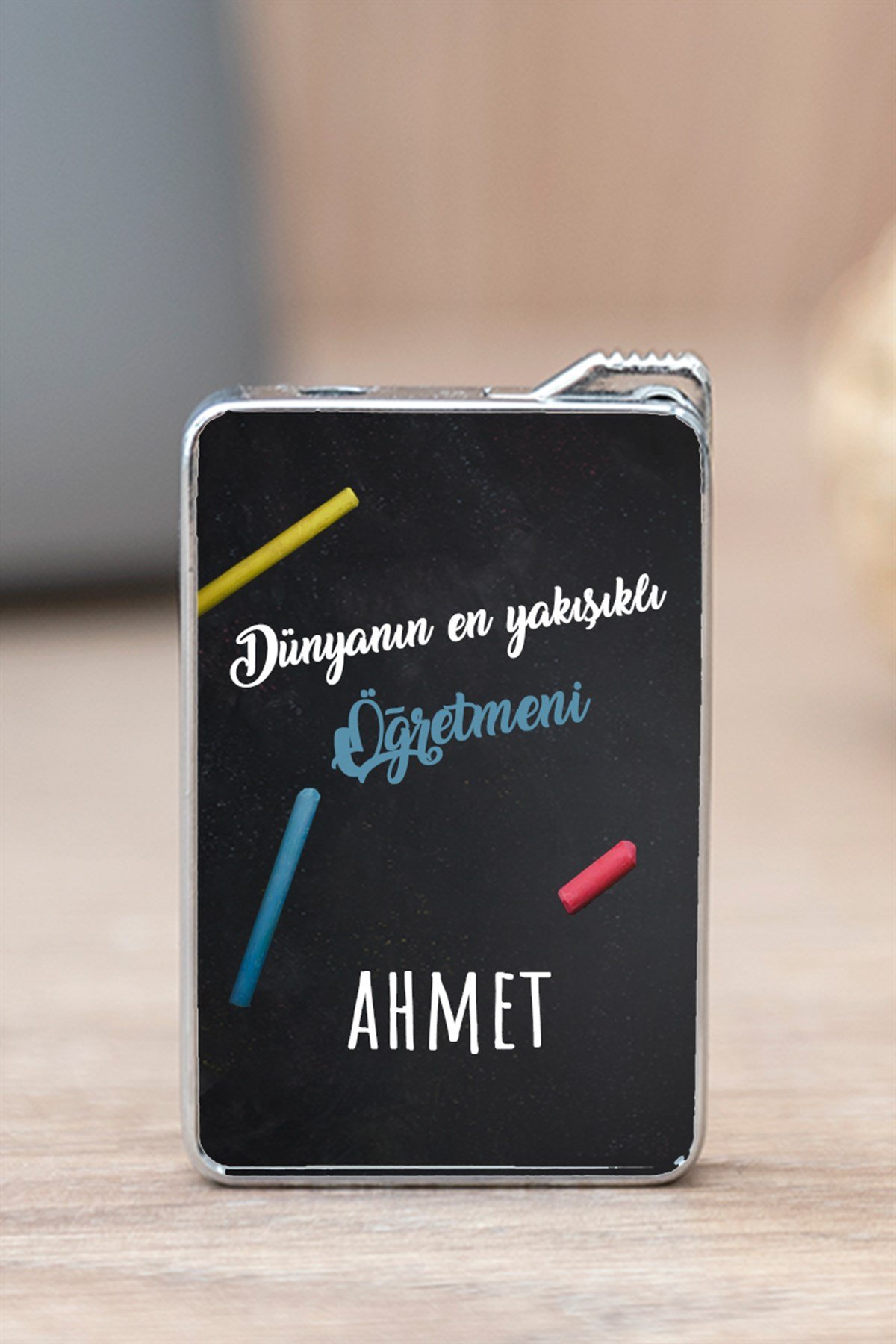 Erkek Öğretmene Hediye Kişiye Özel Çakmak