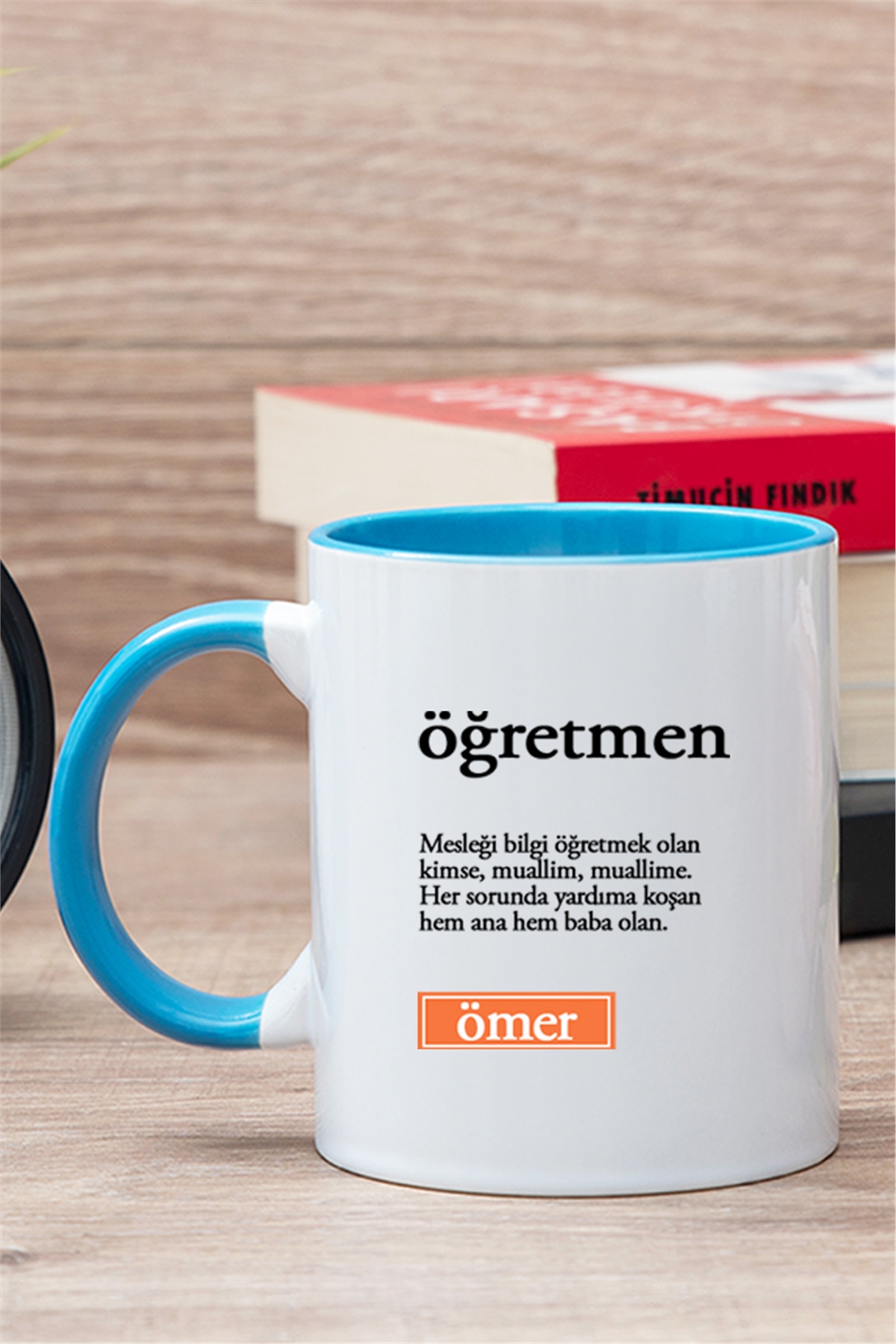 Öğretmen Kelime Anlamı İçi Renkli Kupa Bardak