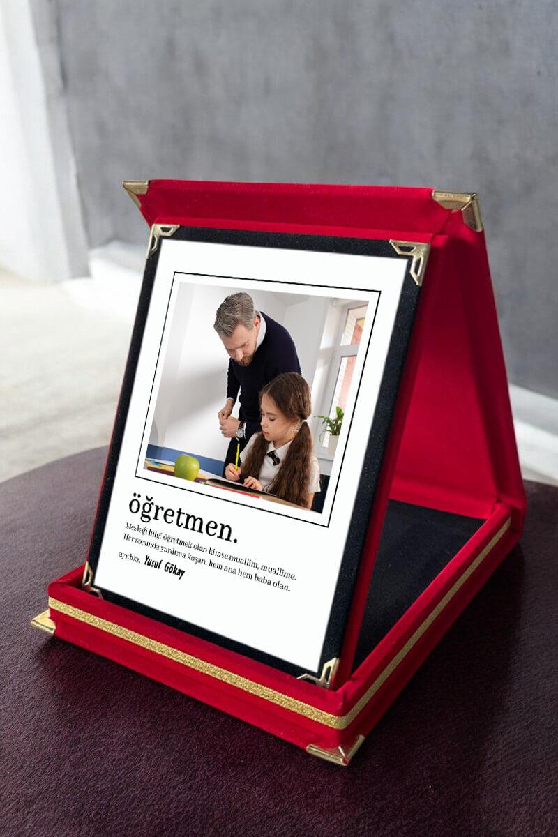 Öğretmene Hediye Kişiye Özel Öğretmen Kelime Anlamlı Plaket