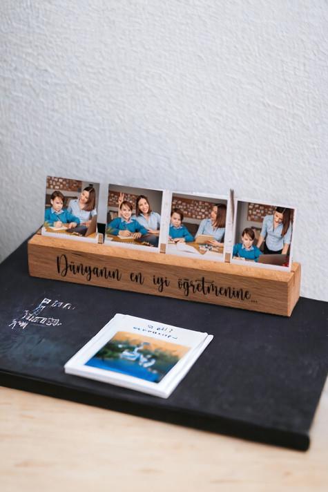Öğretmene Manevi Hediye Masaüstü Ahşap Stand