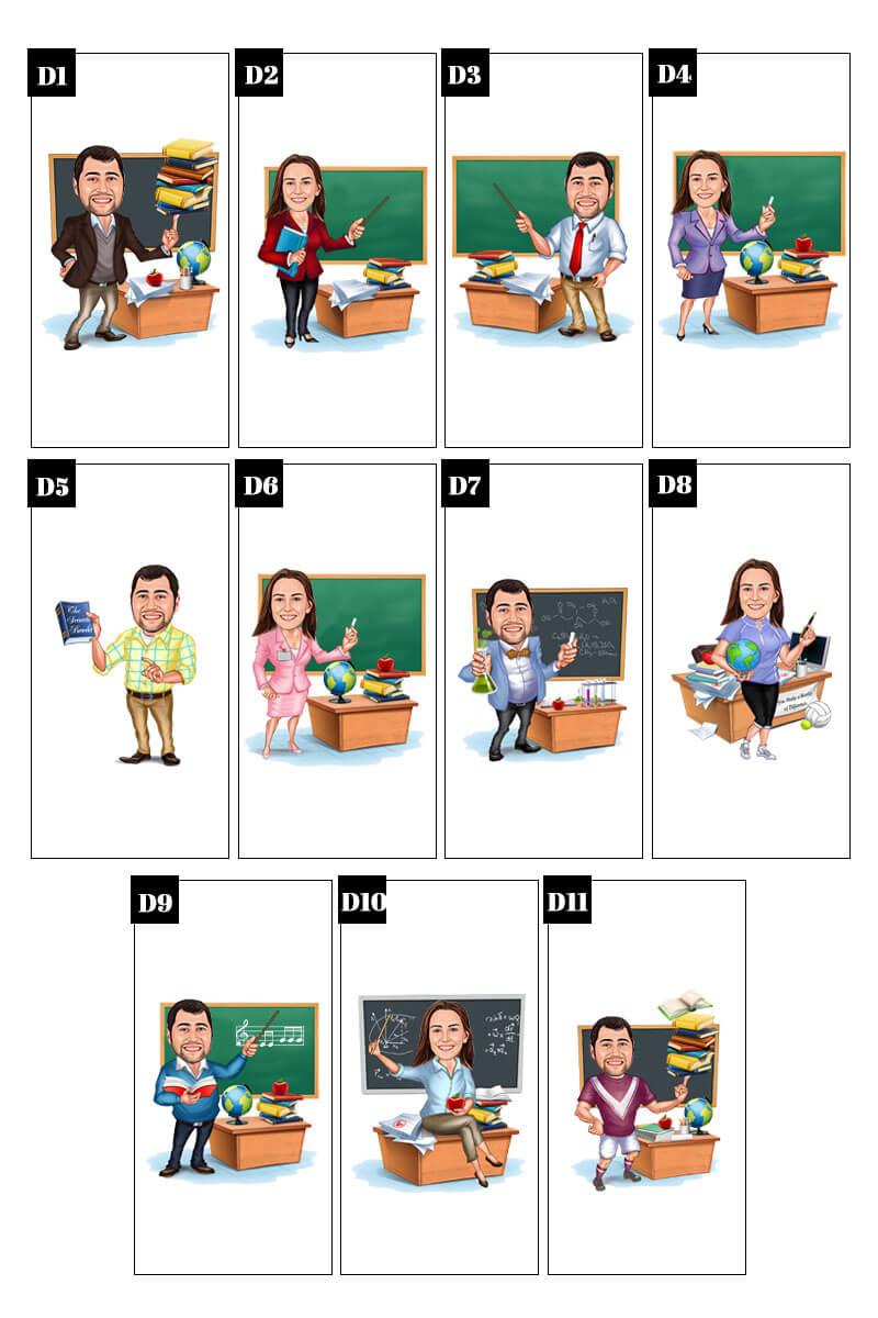 Öğretmenler Günü Hediyesi Karikatürlü Kupa Bardak