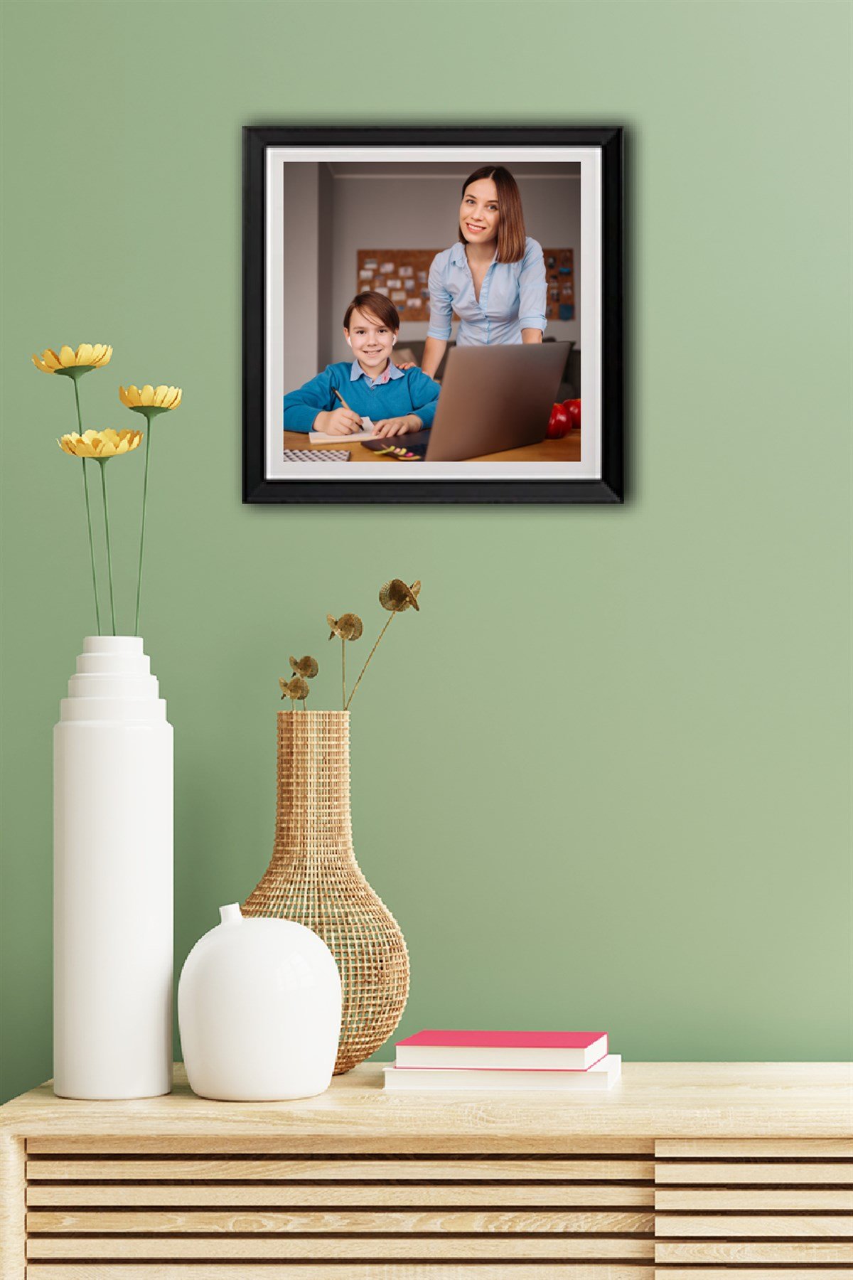 Öğretmenlere Hediye Yapışkanlı Sök Tak Kare Çerçeveler