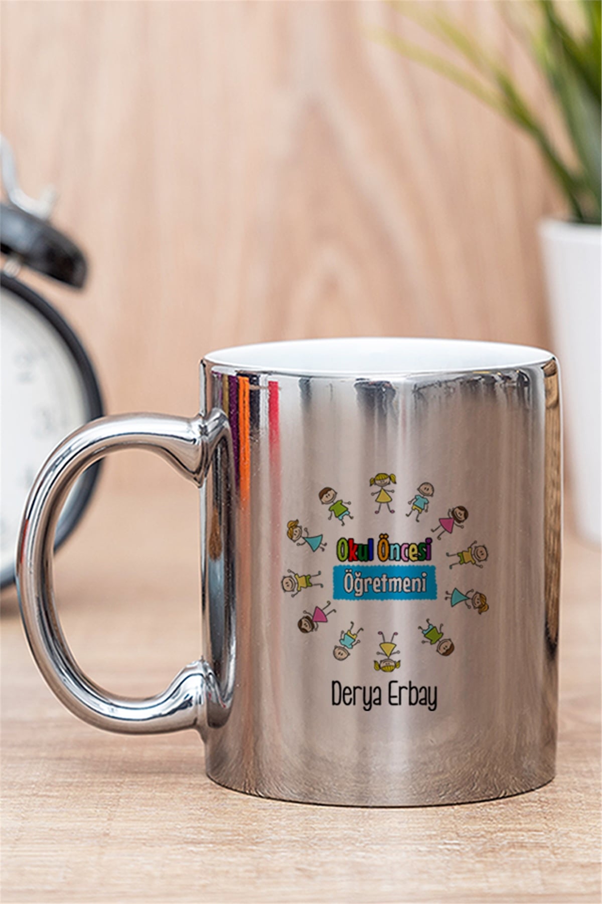 Okul Öncesi Öğretmeni Gold - Silver Kupa Bardak