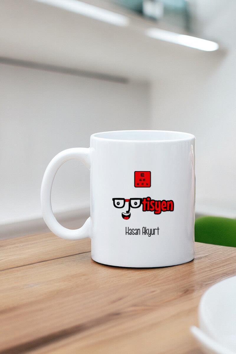 Optisyene Hediye Beyaz Kupa Bardak