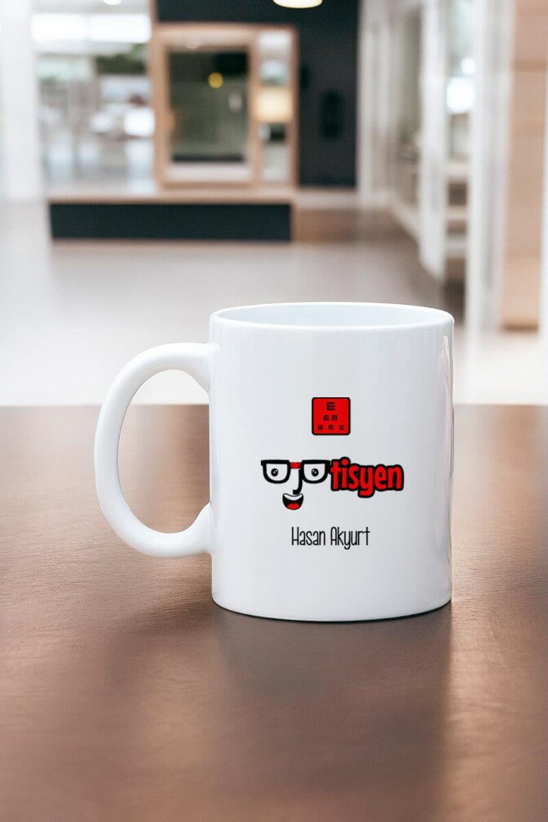 Optisyene Hediye Beyaz Kupa Bardak