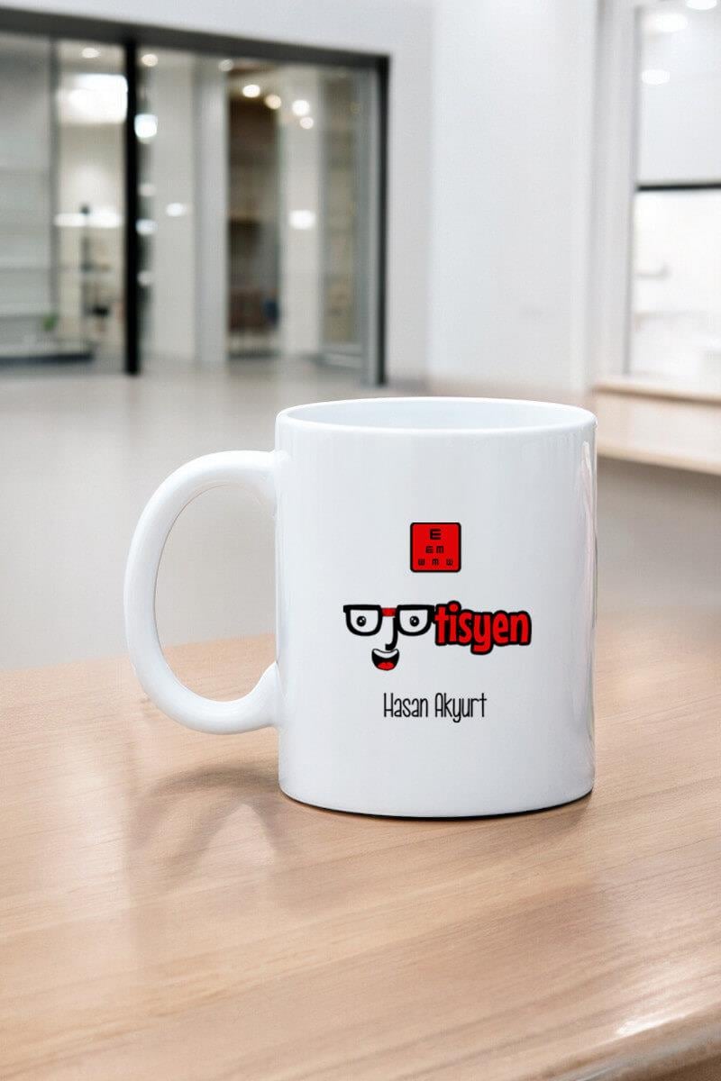 Optisyene Hediye Beyaz Kupa Bardak