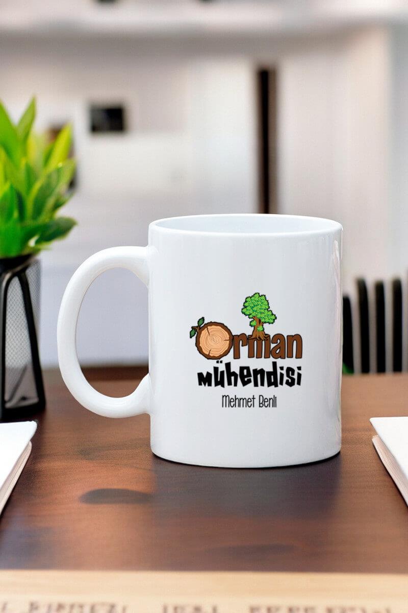 Orman Mühendisine Hediye Beyaz Kupa Bardak
