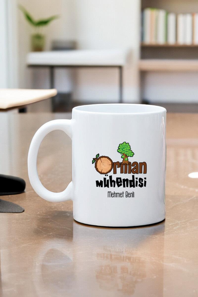 Orman Mühendisine Hediye Beyaz Kupa Bardak