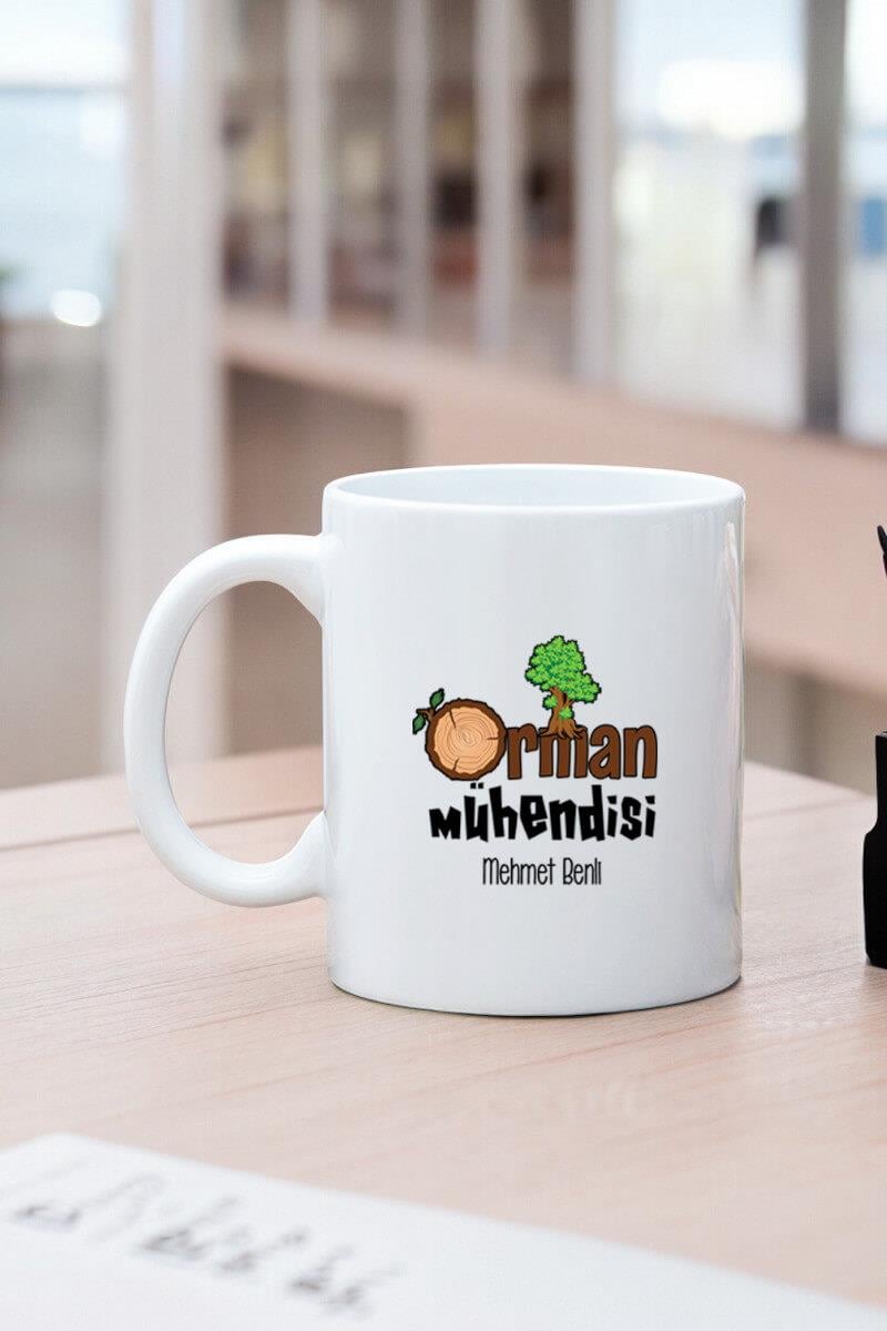 Orman Mühendisine Hediye Beyaz Kupa Bardak