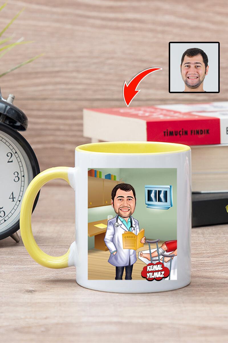 Ortopedi Doktoruna Hediye Ortopedist Karikatürlü Kupa Bardak