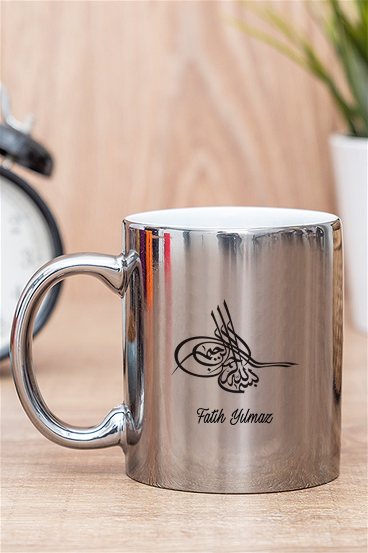 Osmanlı Tuğralı İsme Özel Gold - Silver Kupa Bardak