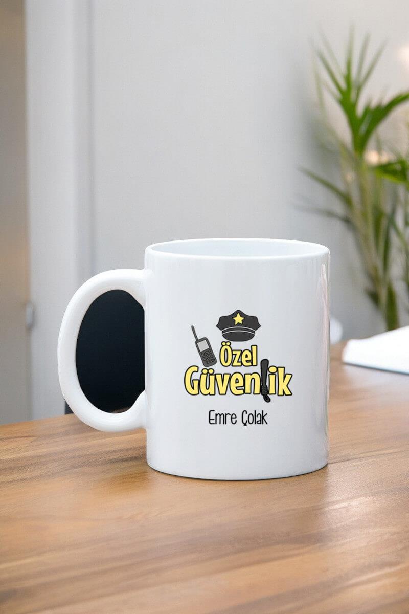 Özel Güvenlik Görevlisine Hediye Beyaz Kupa Bardak