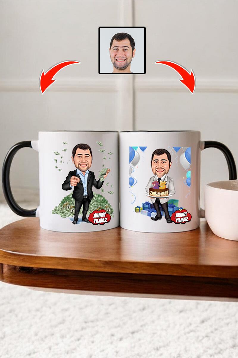Patrona Doğum Günü Hediyesi Karikatürlü Kupa Bardak