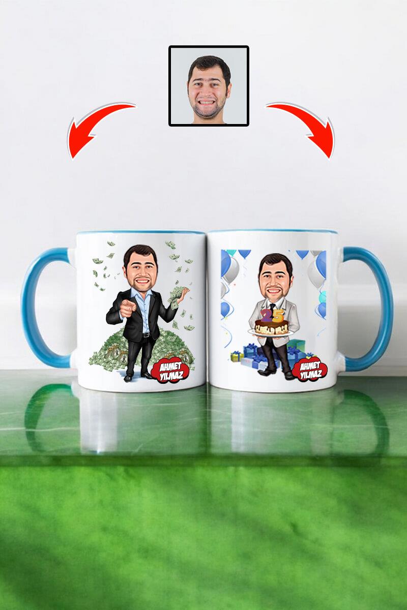 Patrona Doğum Günü Hediyesi Karikatürlü Kupa Bardak