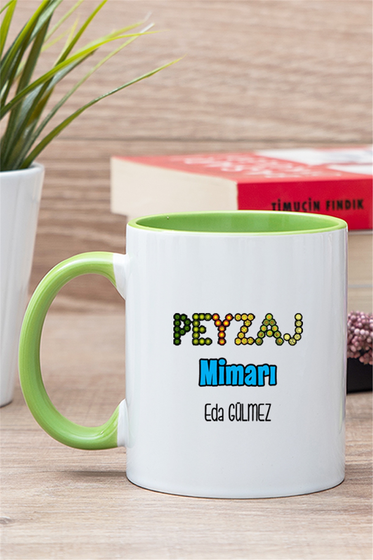 Peyzaj Mimarı İçi Renkli Kupa Bardak