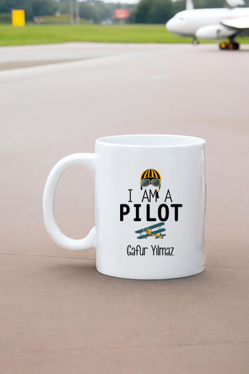 Pilota Hediye Beyaz Kupa Bardak