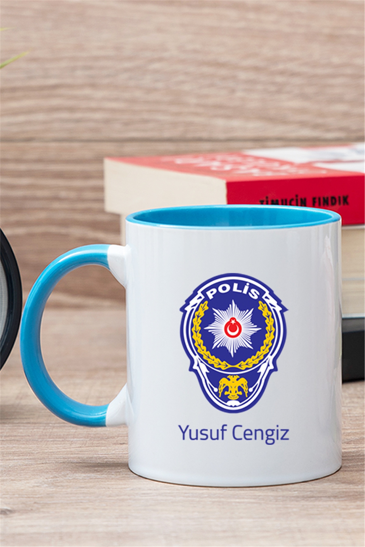 Polis Logolu İçi Renkli Kupa Bardak