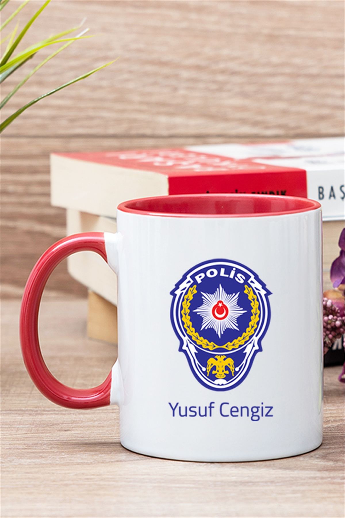 Polis Logolu İçi Renkli Kupa Bardak