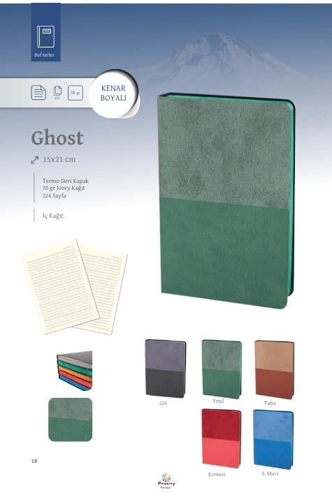 Promosyon 15x21cm Kenar Boyalı Termo Deri Defter EMR-DFT