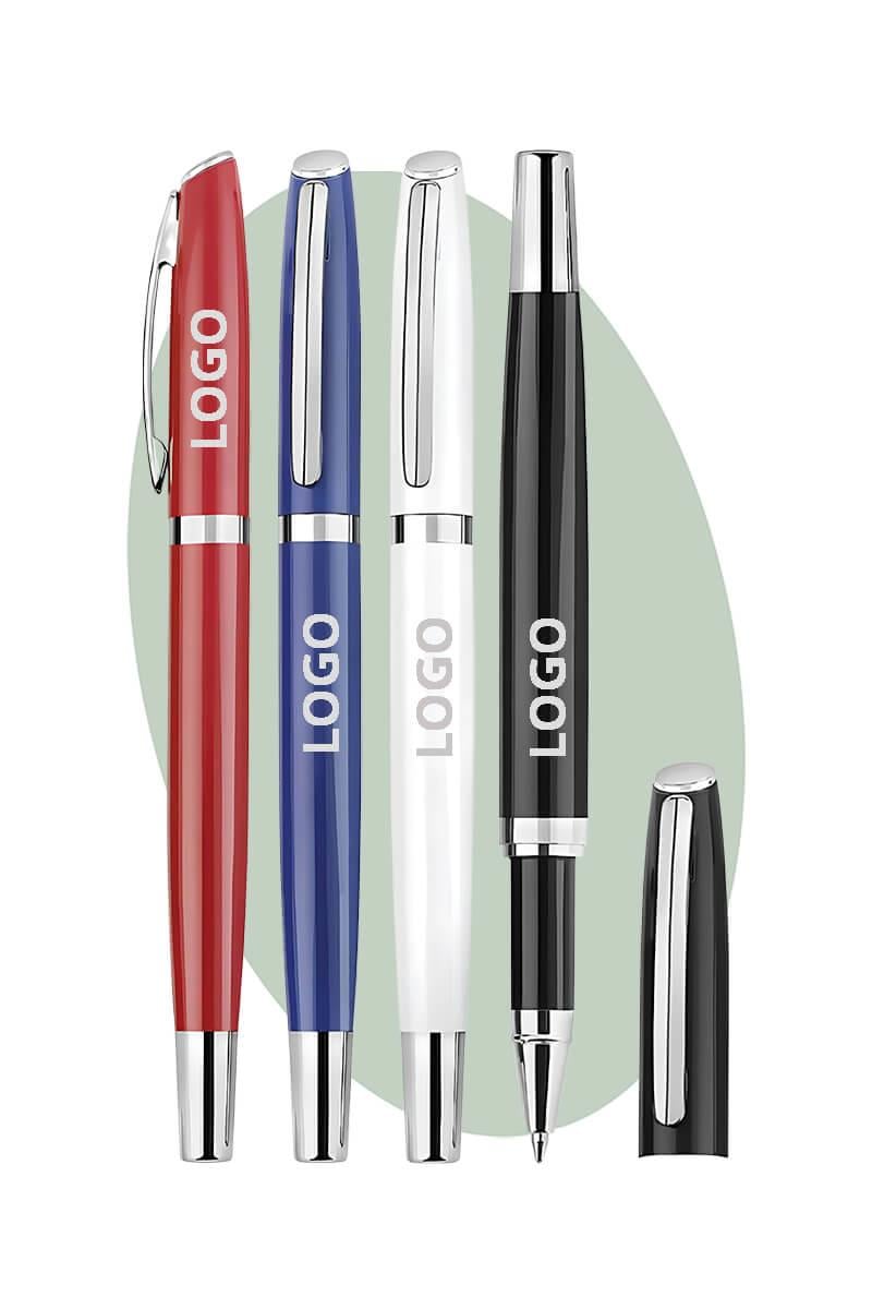 Promosyon Kapaklı Metal Roller Kalem 8041-Pİ