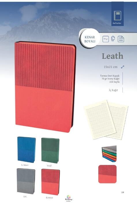 Promosyon Kenar Boyalı 13x21cm Termo Deri Kapaklı Defter BYD-DFT
