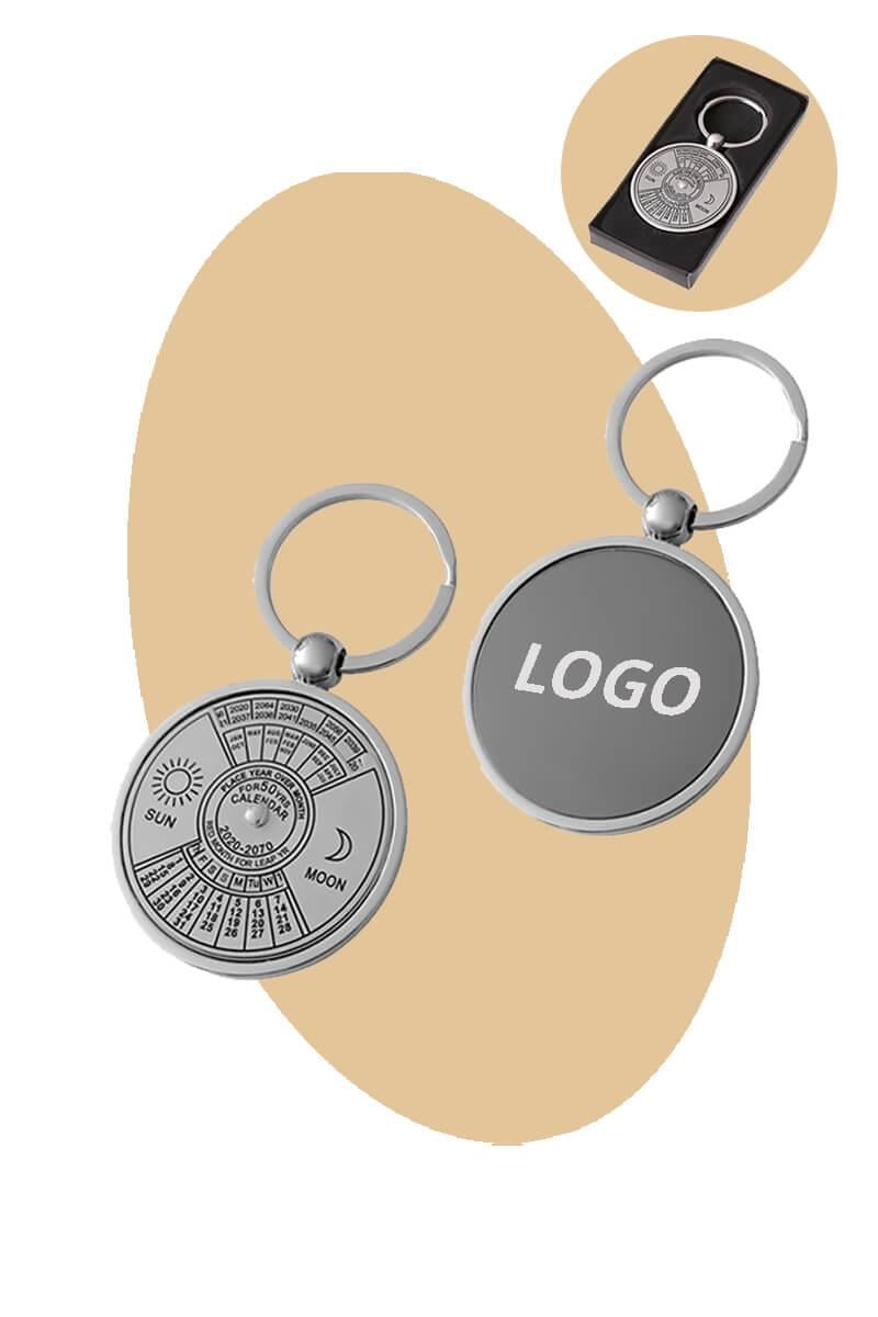 Promosyon Logo Baskılı 50 Yıllık Takvimli Anahtarlık 6066-PAK