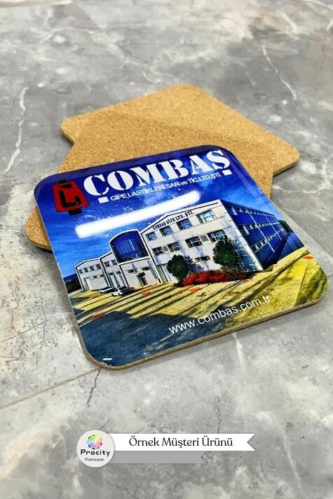 Promosyon Plastik Kaplamalı Mantar Bardak Altlığı