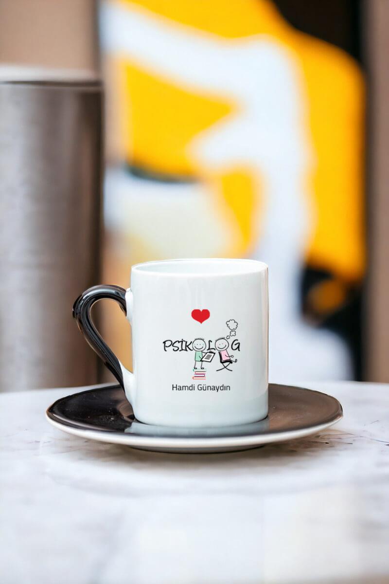 Psikolog Renkli Türk Kahvesi Fincanı
