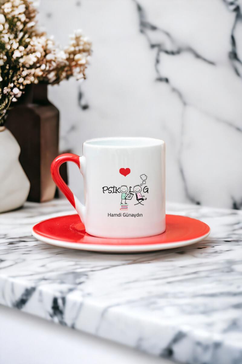 Psikolog Renkli Türk Kahvesi Fincanı