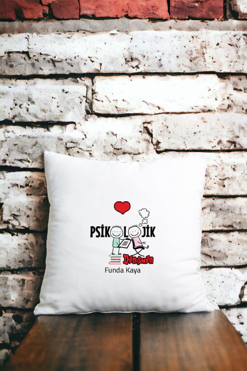Psikolojik Danışman Saten Kare Yastık