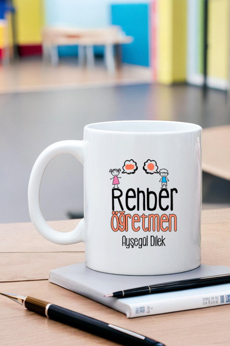 Rehber Öğretmene Hediye Beyaz Kupa Bardak