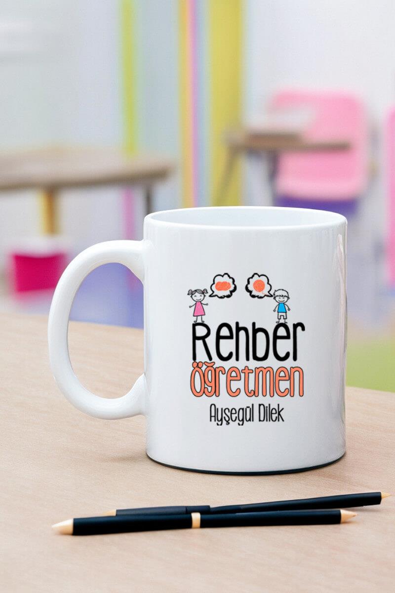 Rehber Öğretmene Hediye Beyaz Kupa Bardak