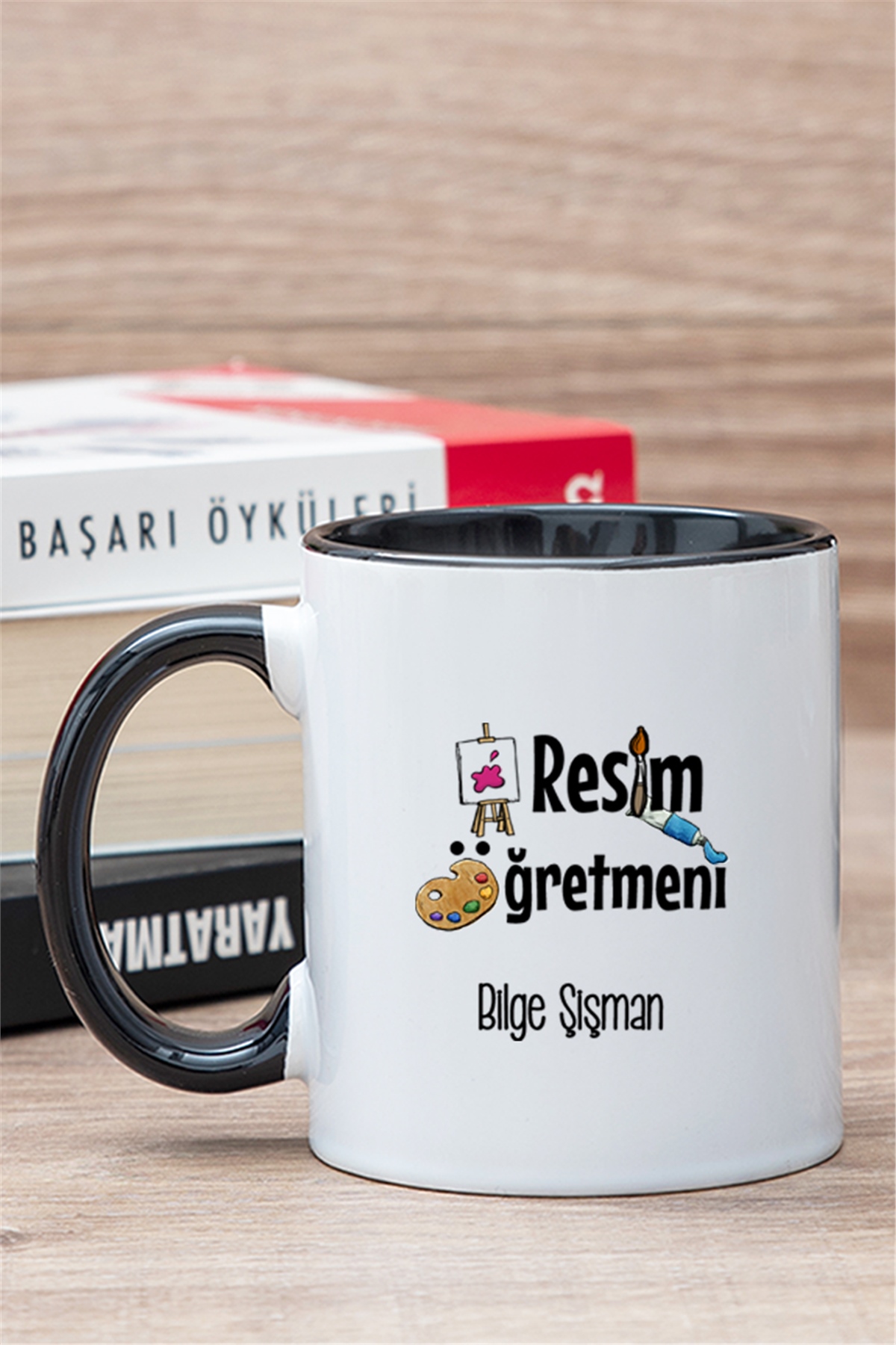 Resim Öğretmeni İçi Renkli Kupa Bardak