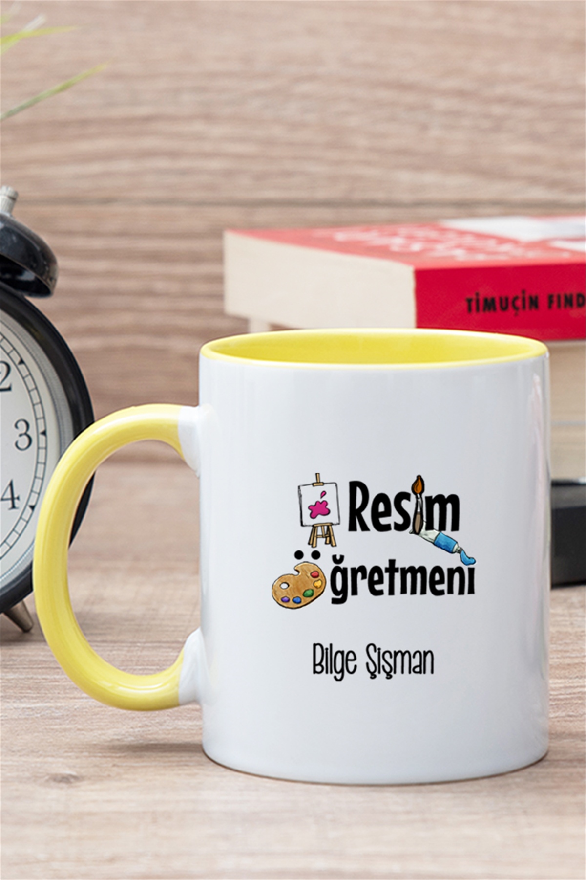 Resim Öğretmeni İçi Renkli Kupa Bardak