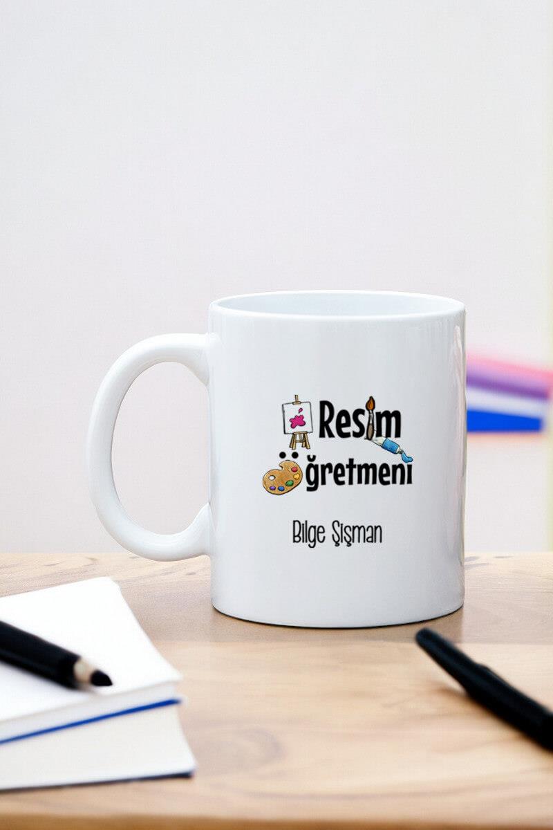 Resim Öğretmenine Hediye Beyaz Kupa Bardak