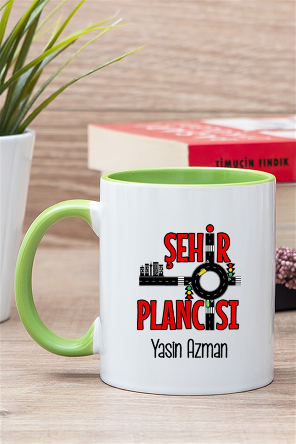 Şehir Plancısı İçi Renkli Kupa Bardak