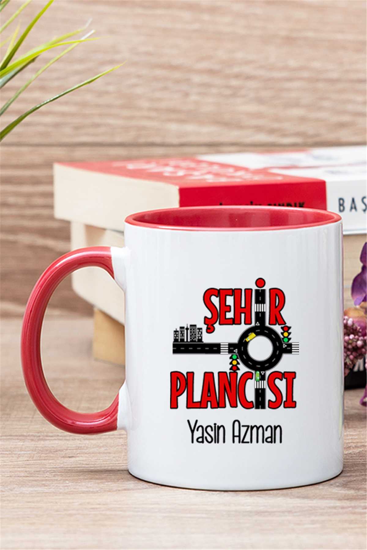 Şehir Plancısı İçi Renkli Kupa Bardak