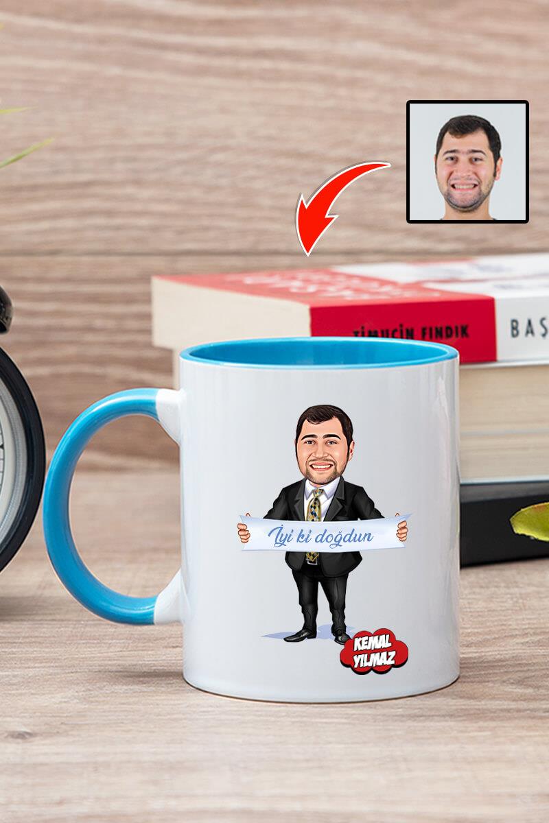 Sevgiliye Doğum Günü Hediyesi Karikatürlü Kupa Bardak