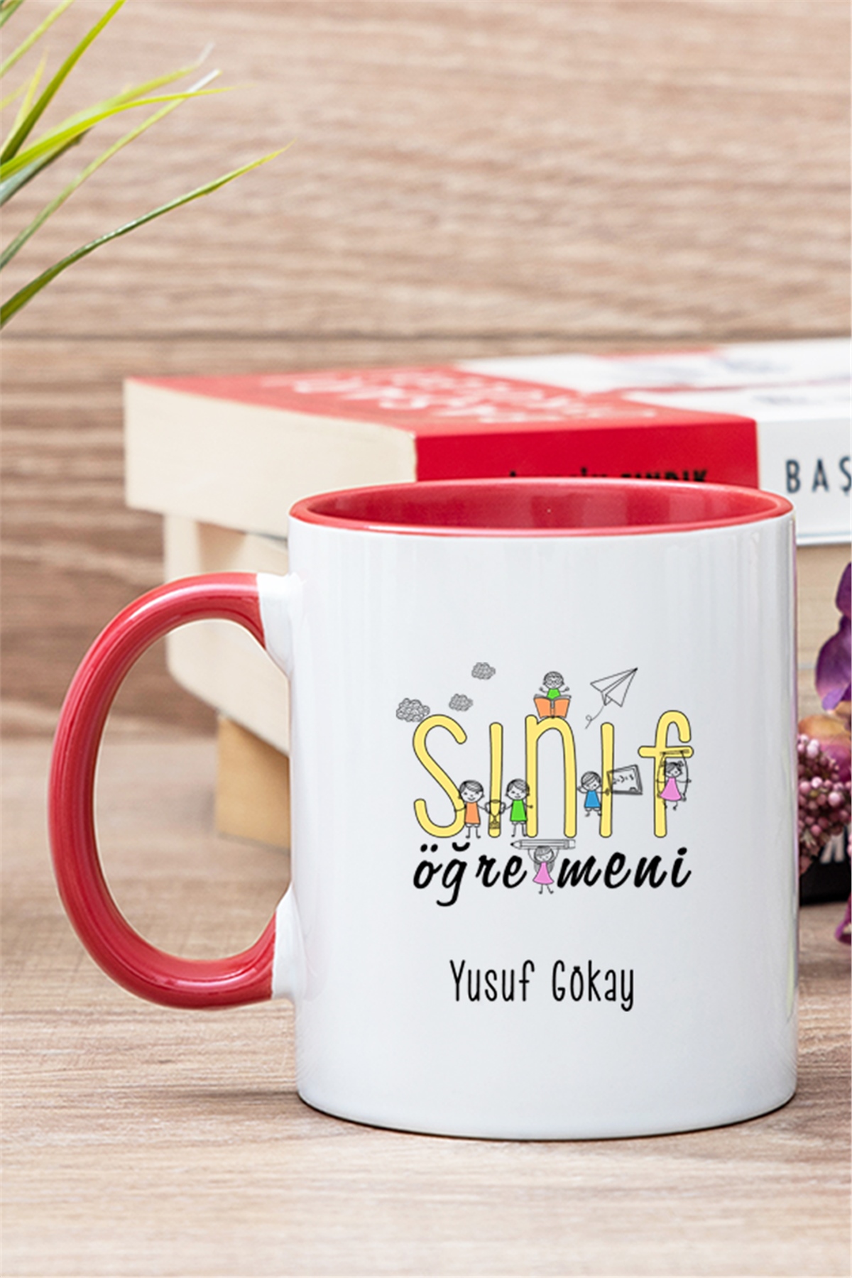 Sınıf Öğretmeni İçi Renkli Kupa Bardak