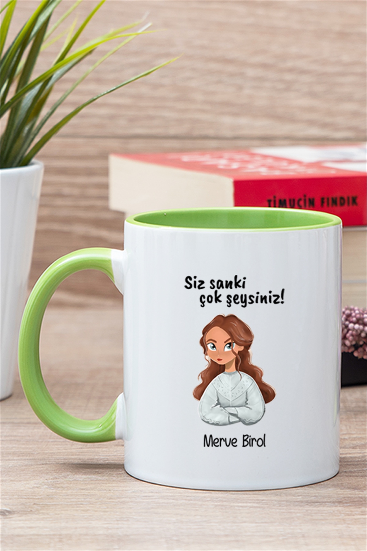 Siz Sanki Çok Şeysiniz İçi Renkli Kupa Bardak