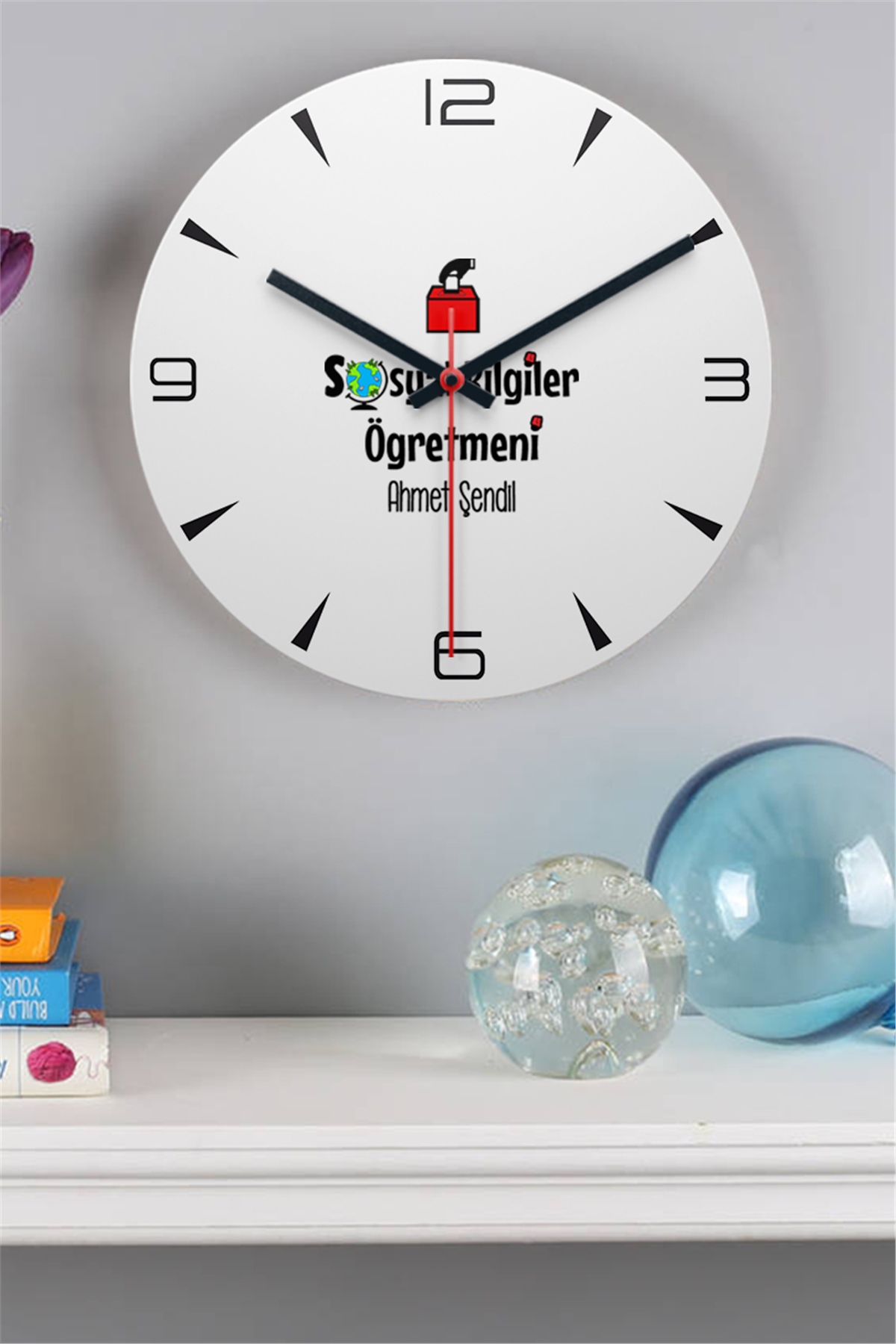 Sosyal Bilgiler Öğretmenine Öğretmenler Günü Hediyesi Duvar Saati
