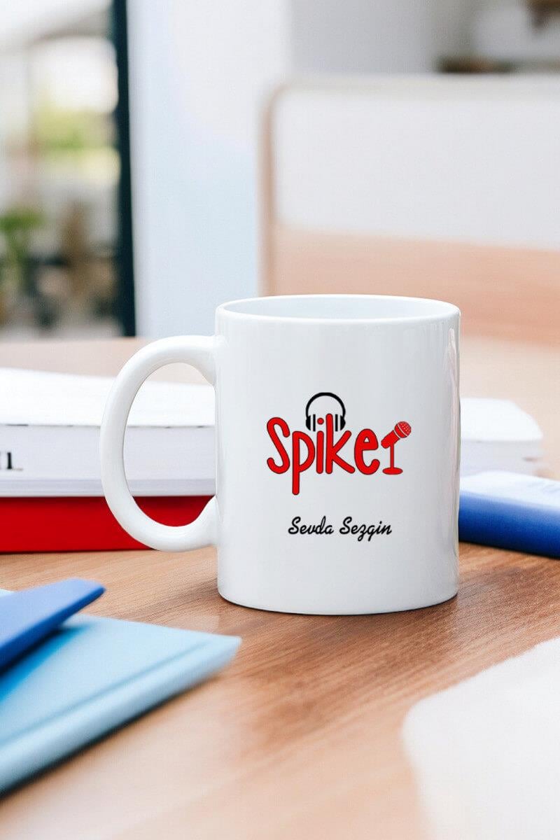 Spikere Hediye Beyaz Kupa Bardak