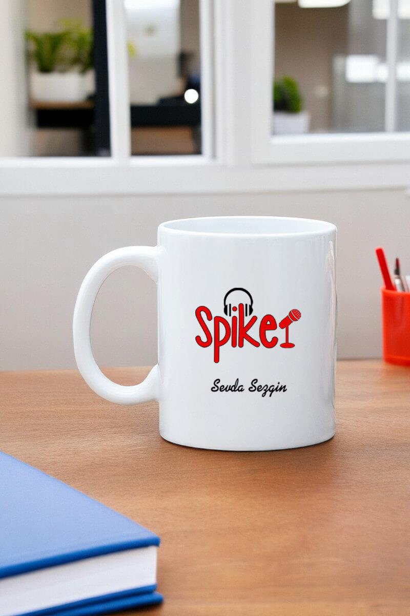 Spikere Hediye Beyaz Kupa Bardak