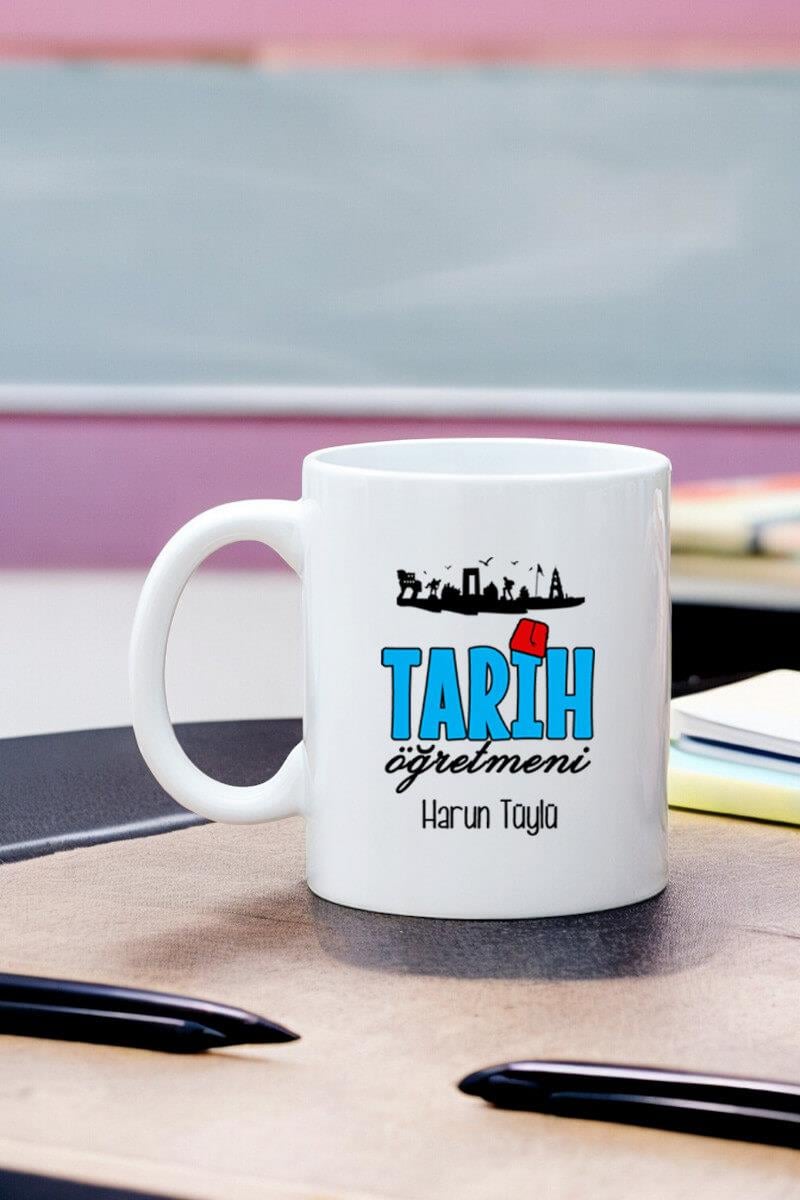 Tarih Öğretmenine Hediye Beyaz Kupa Bardak