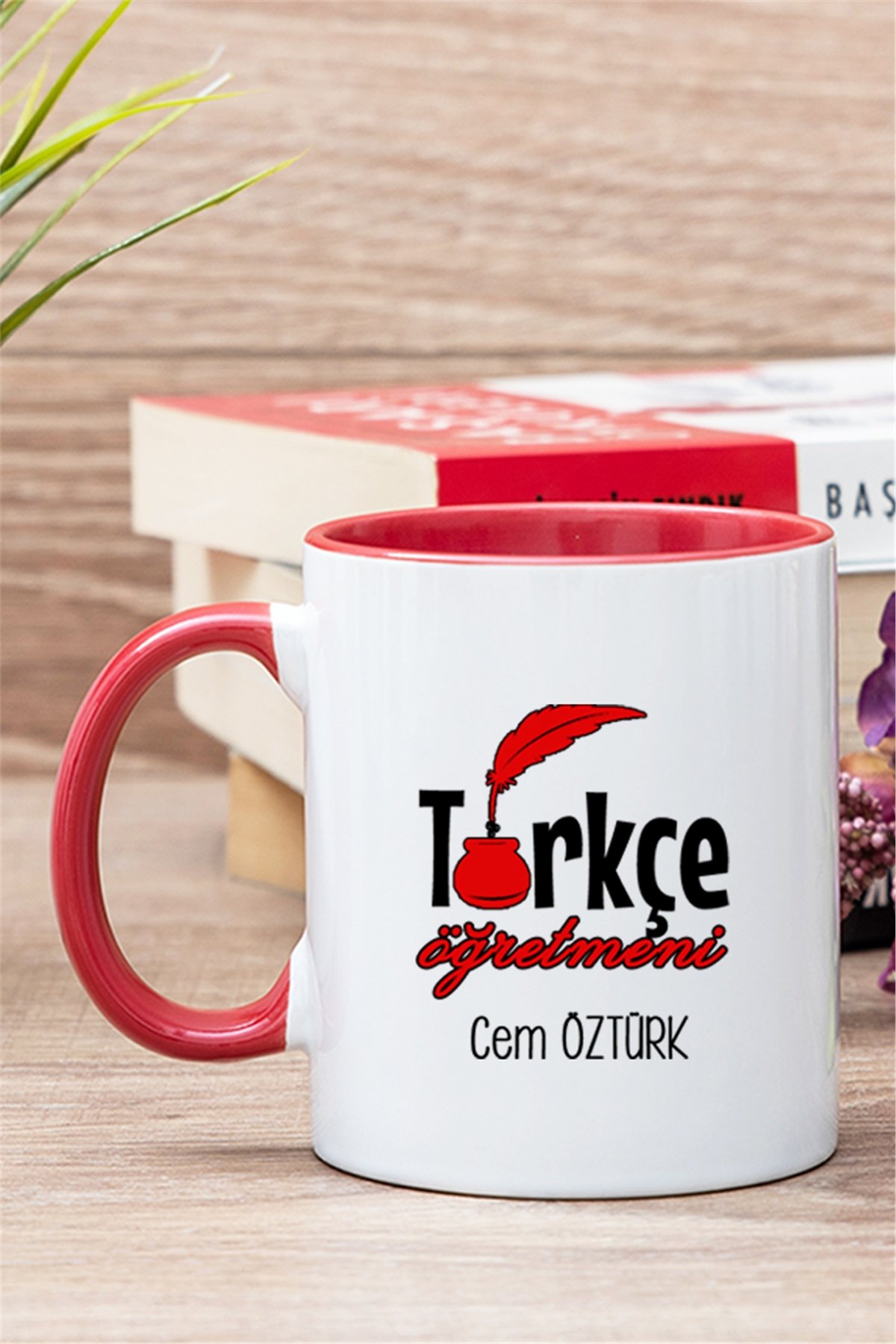 Türkçe Öğretmeni İçi Renkli Kupa Bardak