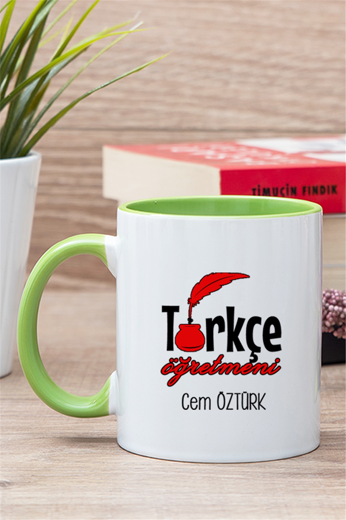 Türkçe Öğretmeni İçi Renkli Kupa Bardak