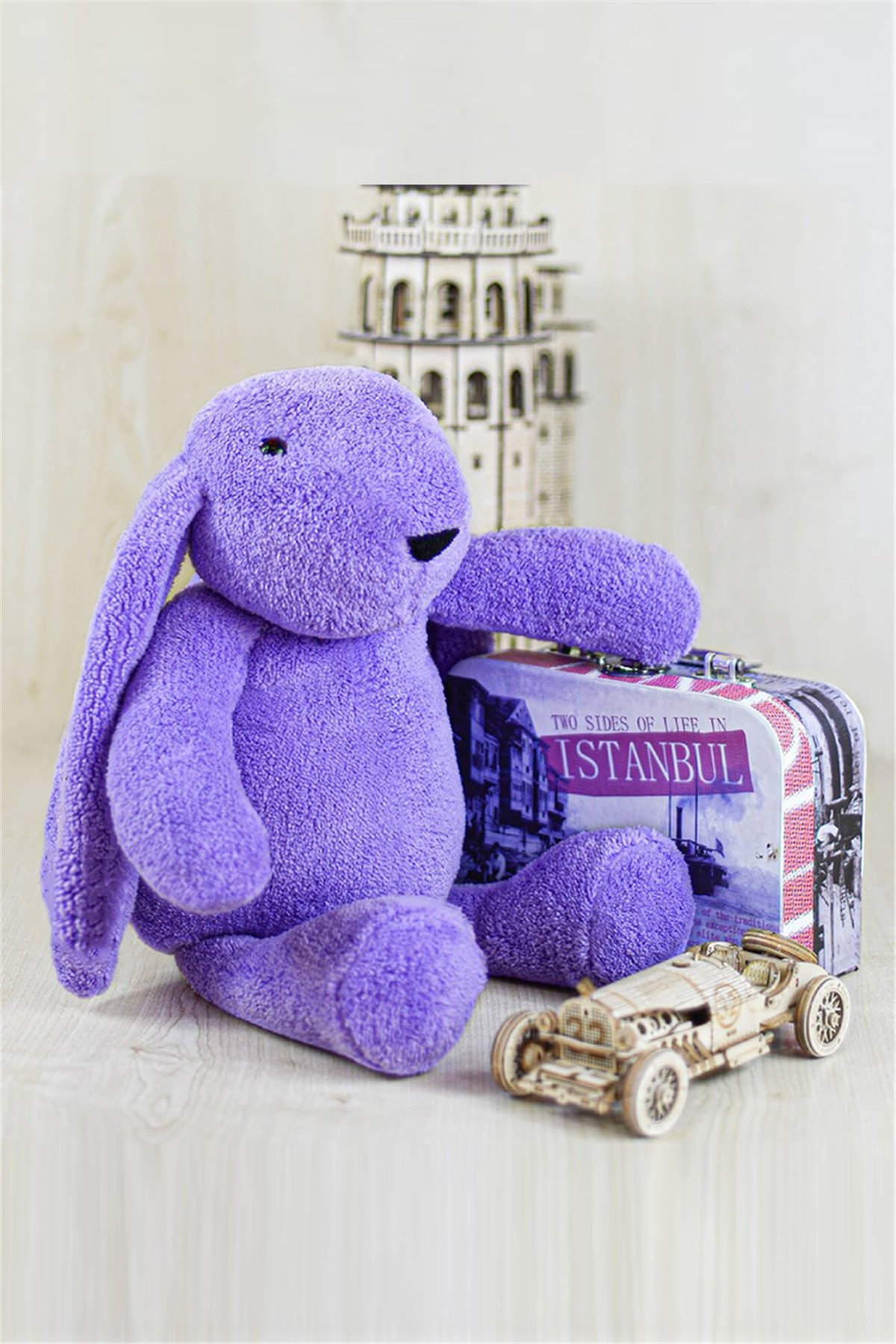 Uyku Arkadaşı 50 cm Mor Peluş Tavşan
