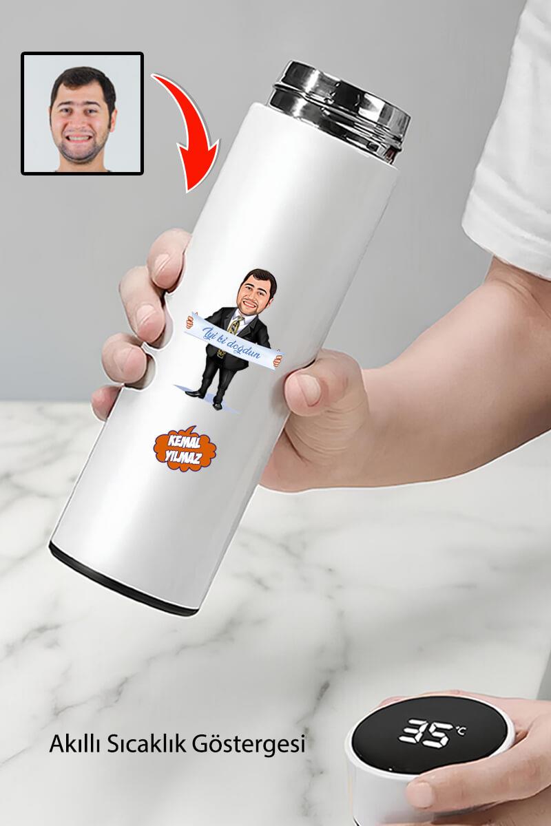Yakın Arkadaşa Doğum Günü Hediyesi Karikatürlü Termos