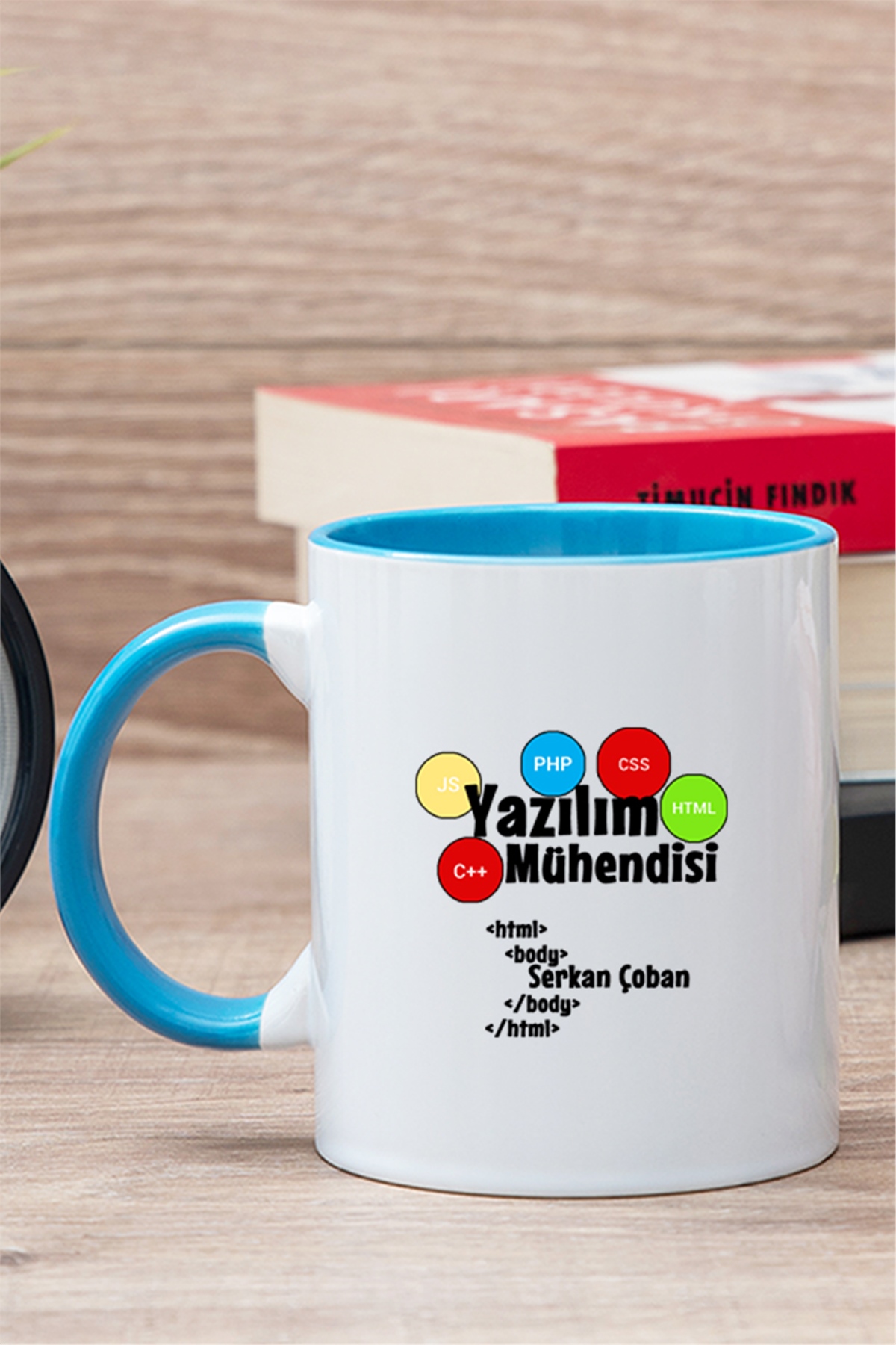 Yazılım Mühendisi İçi Renkli Kupa Bardak
